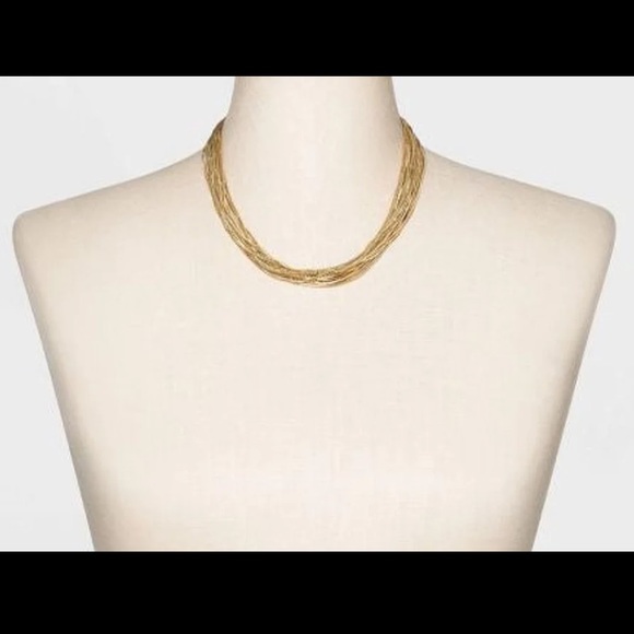 A new day gold multi-layered chain necklace - Picture 4 of 5